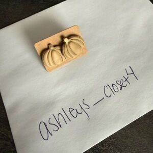 Handmade Pumpkin Stud Earrings